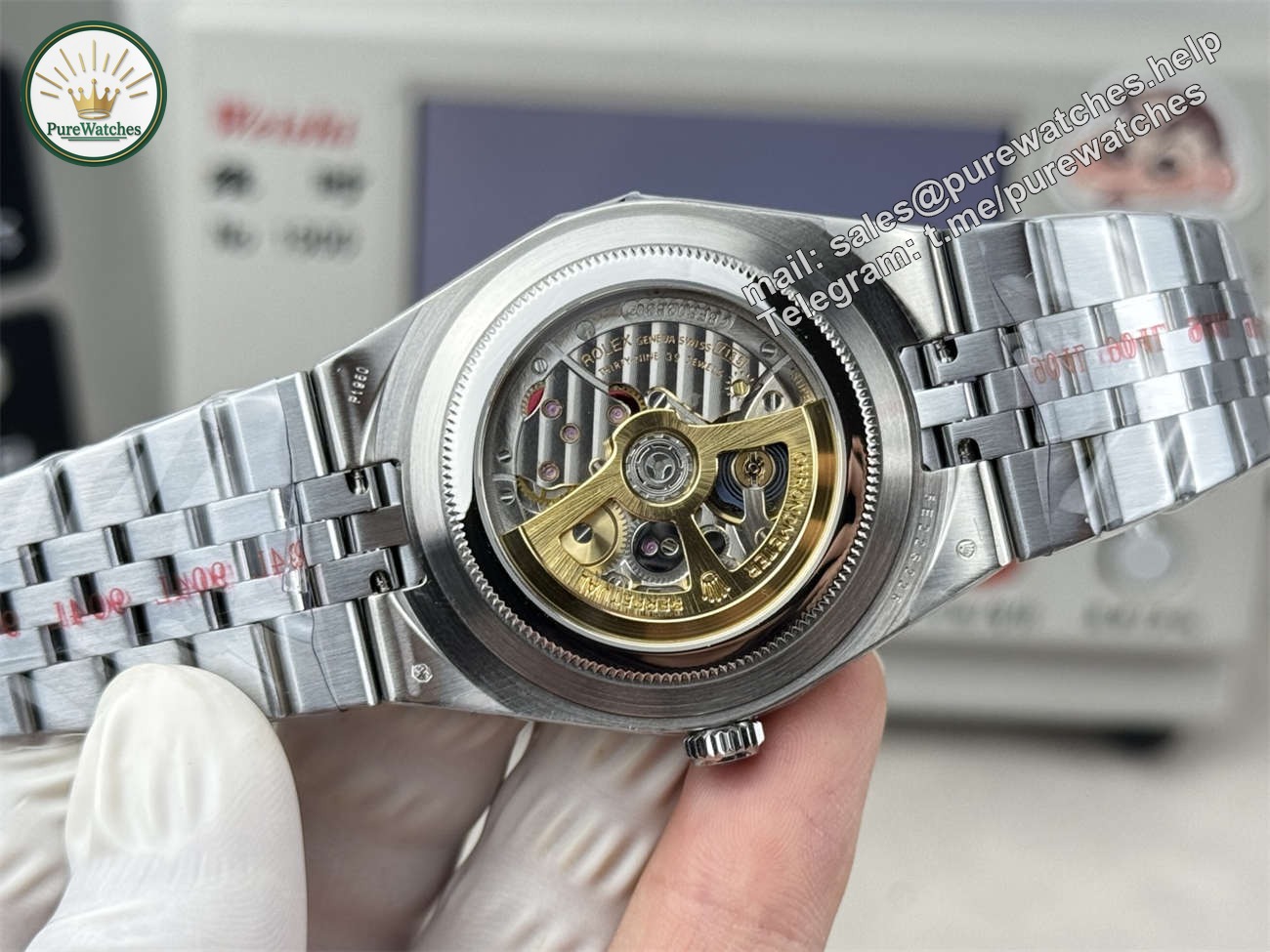 3B Factory Rolex Land-Dweller 127386TBR-0001 Replica ?C Platinum Look, Diamond Bezel & 163g Full Weight - Image 6