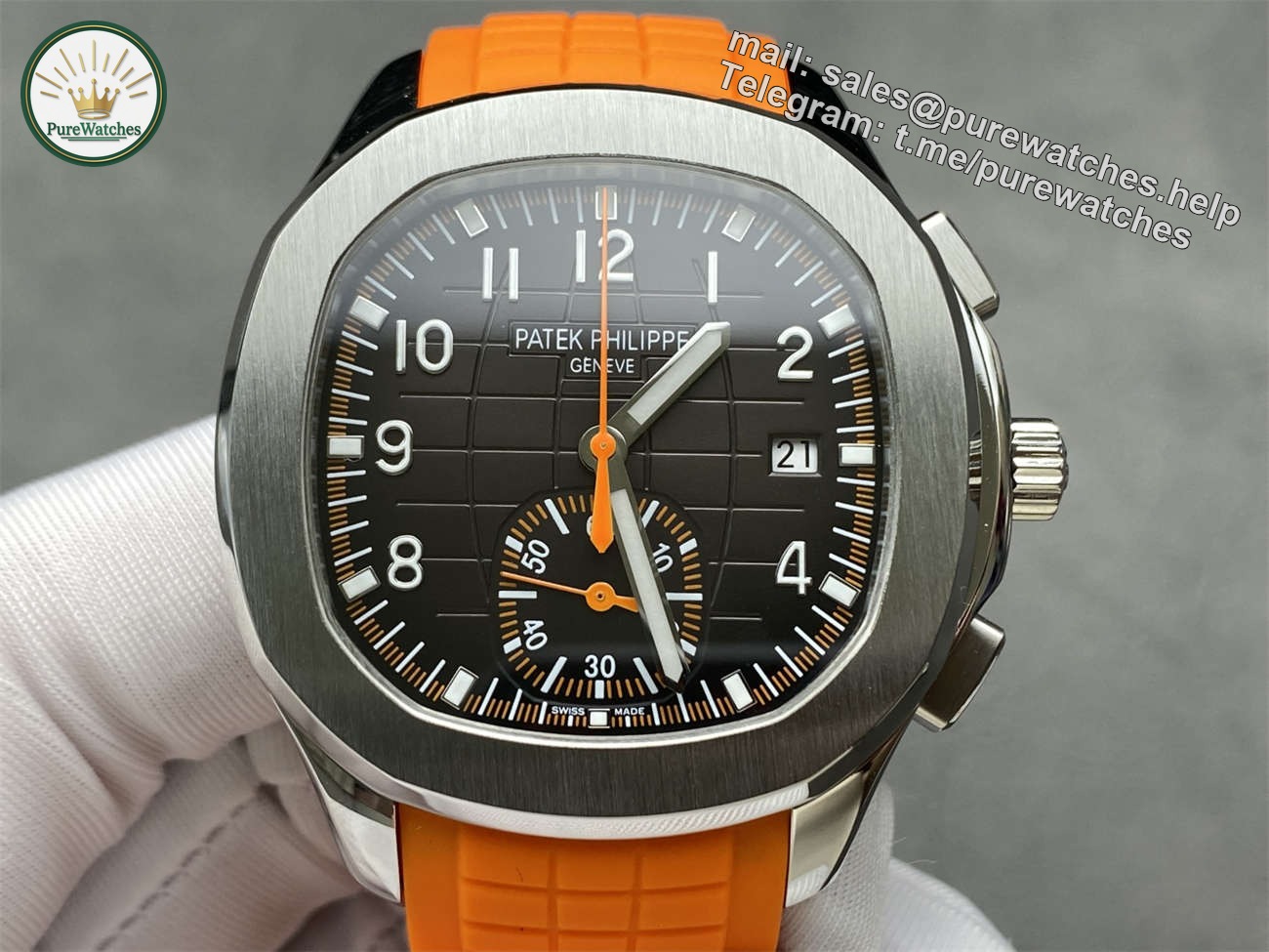 3KF Aquanaut 5968 Chronograph Carbon-Pattern Dial Super Clone Watch