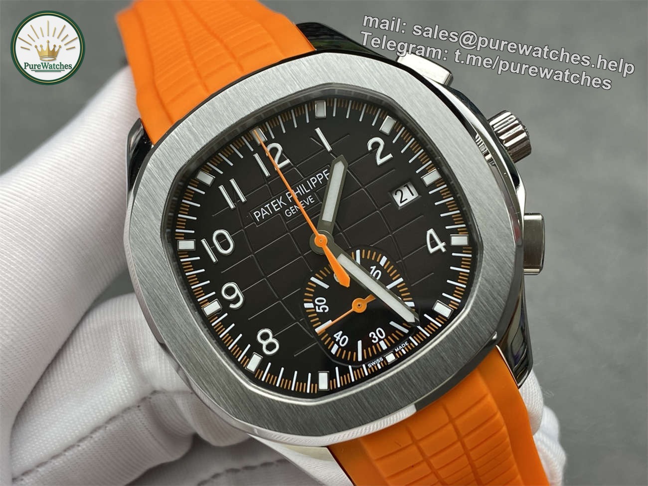 3KF Aquanaut 5968 Chronograph Carbon-Pattern Dial Super Clone Watch - Image 2