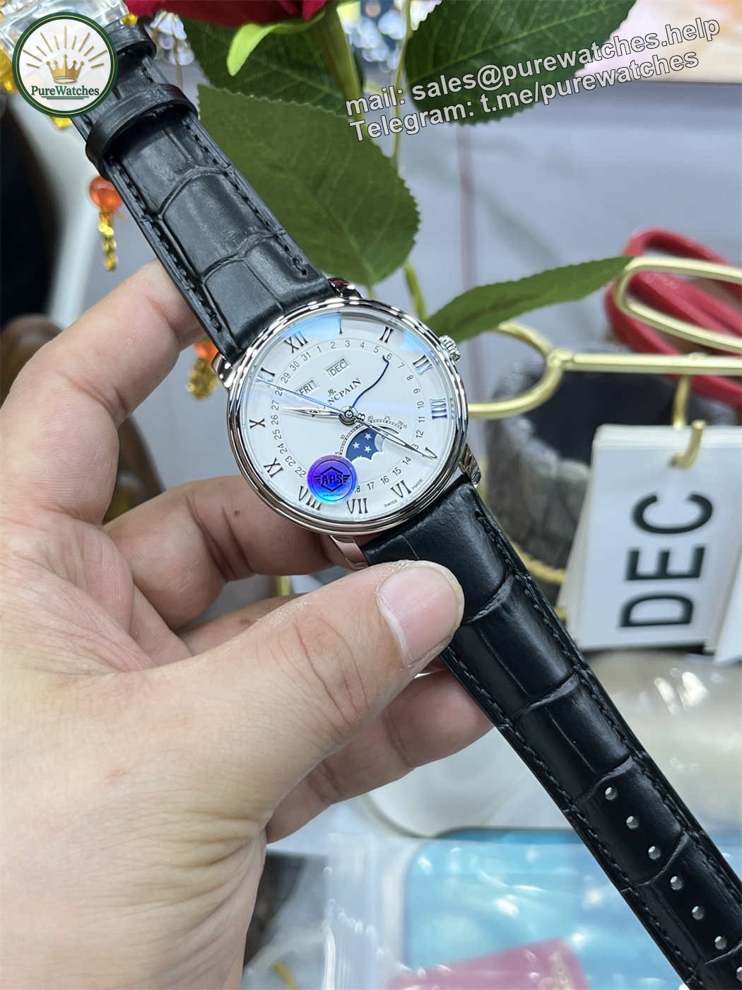 Blancpain Villeret 6654 Moonphase (Steel) – APS Factory Clone 6654 Movement - Image 3