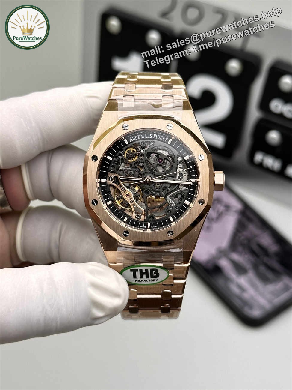 Audemars Piguet 15407 Rose Gold Replica – Royal Oak Double Balance Wheel Openworked 41mm