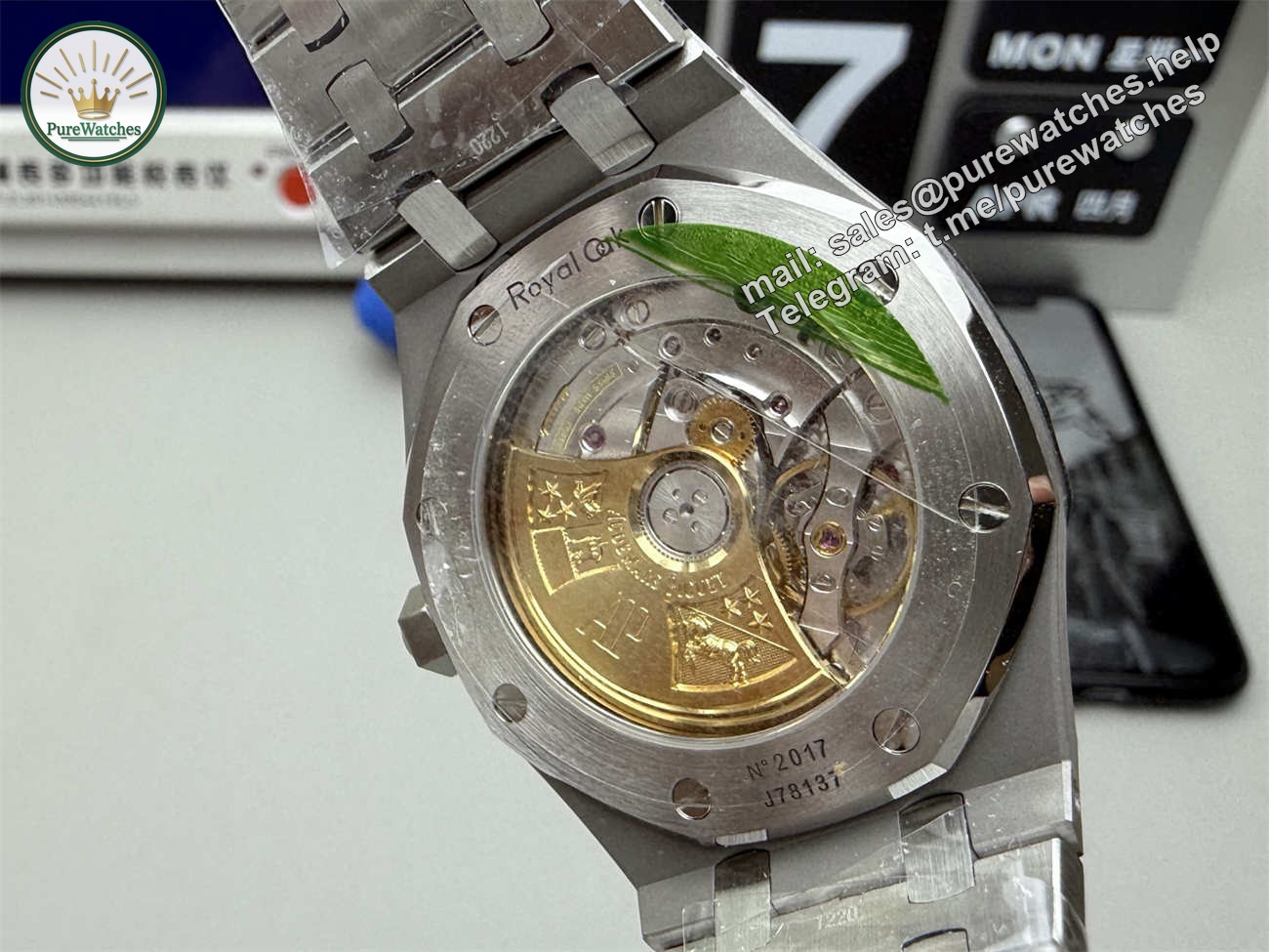 Audemars Piguet 15451 Royal Oak 37mm Blue Dial Replica Watch – Diamond Bezel Luxury Steel Sports Model - Image 2