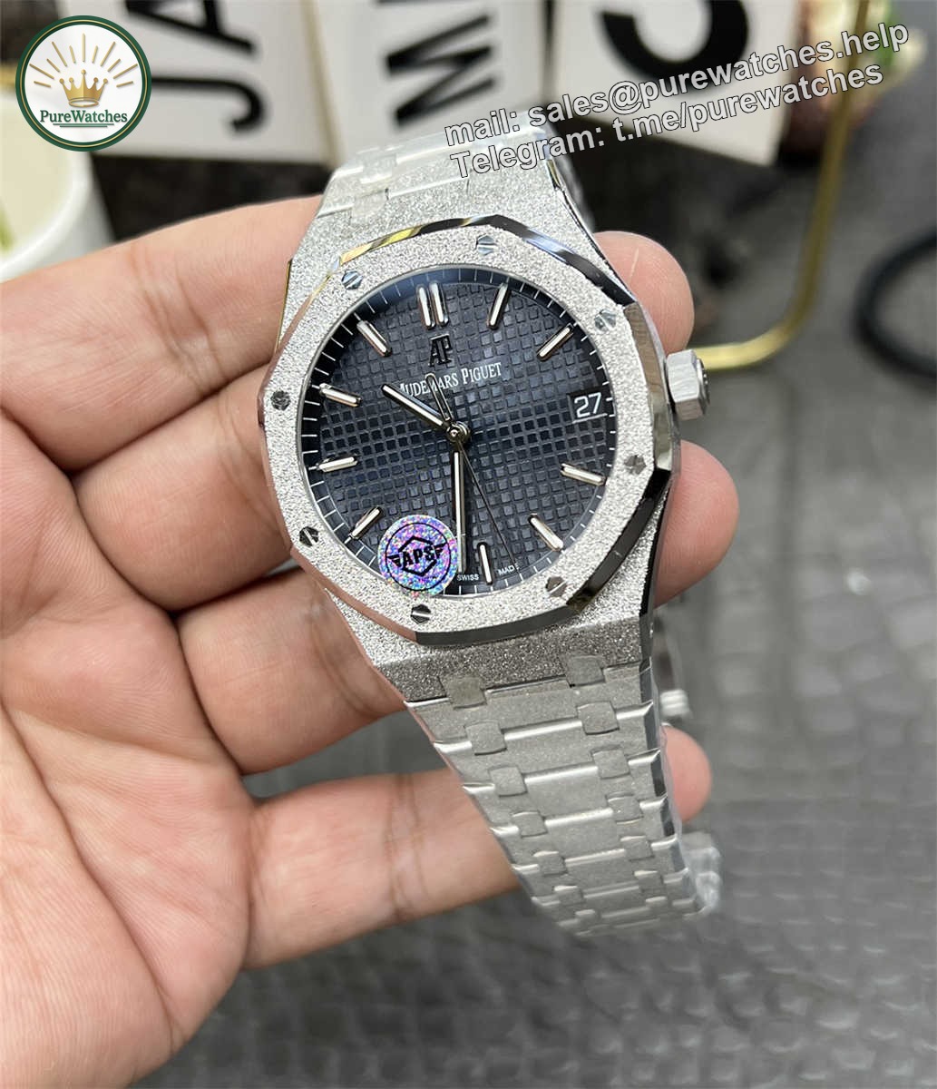 APS Factory Audemars Piguet 15500 Replica Frosted Gold – 41mm Blue Dial Mod with Cal.4302 Integrated Movement - Image 4