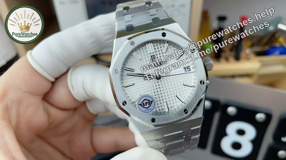 Audemars Piguet 15500 White – APS Factory Royal Oak 41mm Stainless Steel Automatic Watch