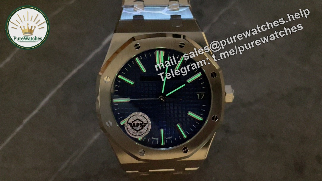 Audemars Piguet 15510 Blue – Royal Oak 41 mm Stainless Steel Watch - Image 2