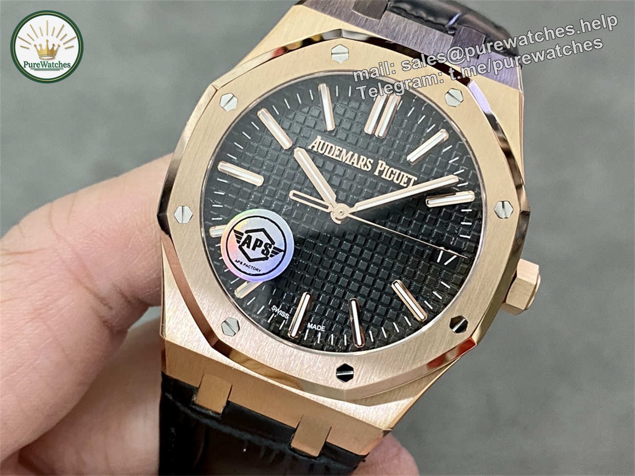 APS Factory Audemars Piguet 15510 Rose Gold Edition – Royal Oak 41mm Black Dial - Image 3