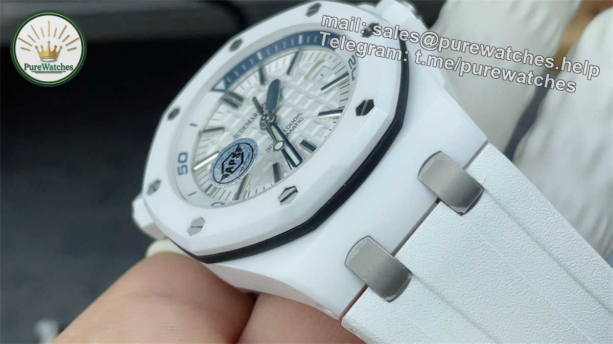 Audemars Piguet 15707 Ceramic Replica – APS White Ceramic Royal Oak Offshore 42mm - Image 5