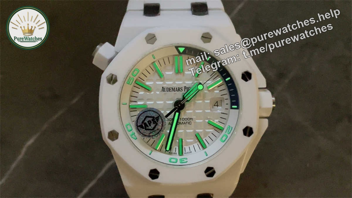 Audemars Piguet 15707 Ceramic Replica – APS White Ceramic Royal Oak Offshore 42mm - Image 2