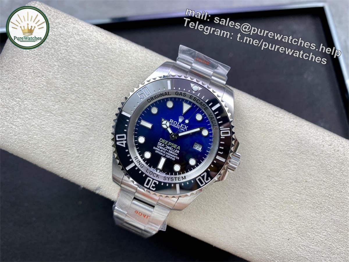 Blue Sea-Dweller Replica – Premium Gradient Blue Dial Diver Watch | 1:1 Super Clone - Image 3