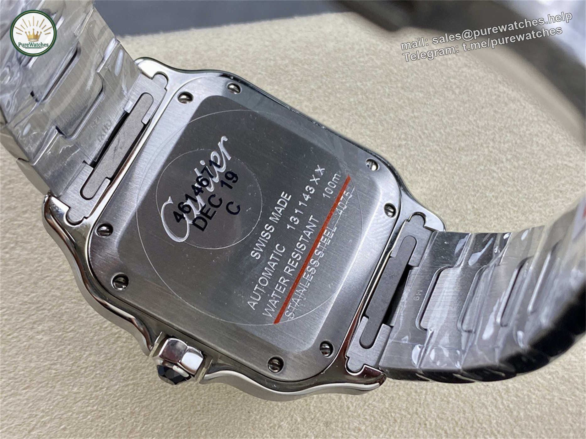 Cartier Santos Green Dial Medium Replica (WSSA0061) – BV Factory V2 - Image 5
