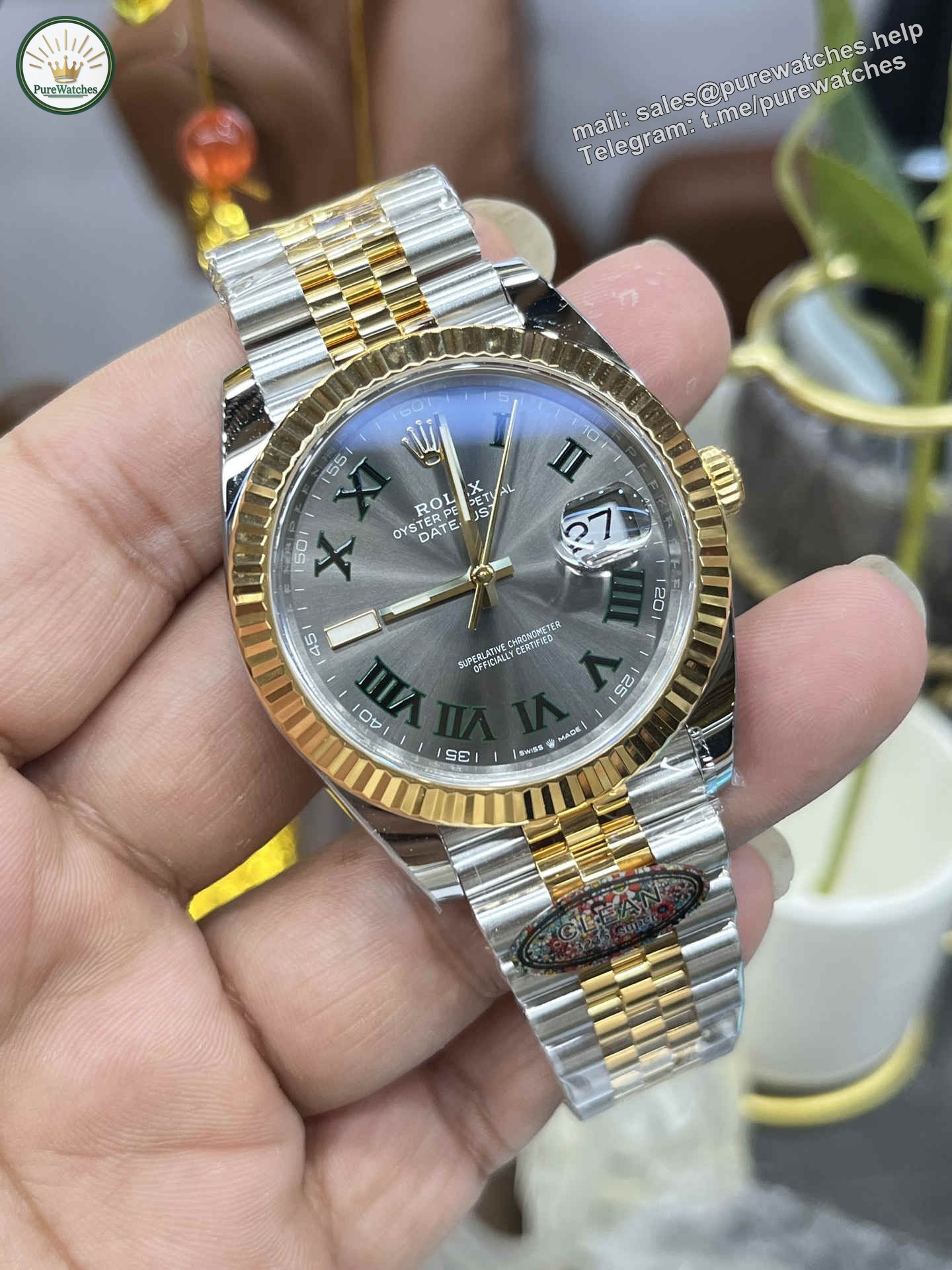 Clean Factory 126333-0019 – Two-Tone Datejust 41 Wimbledon Dial - Image 2