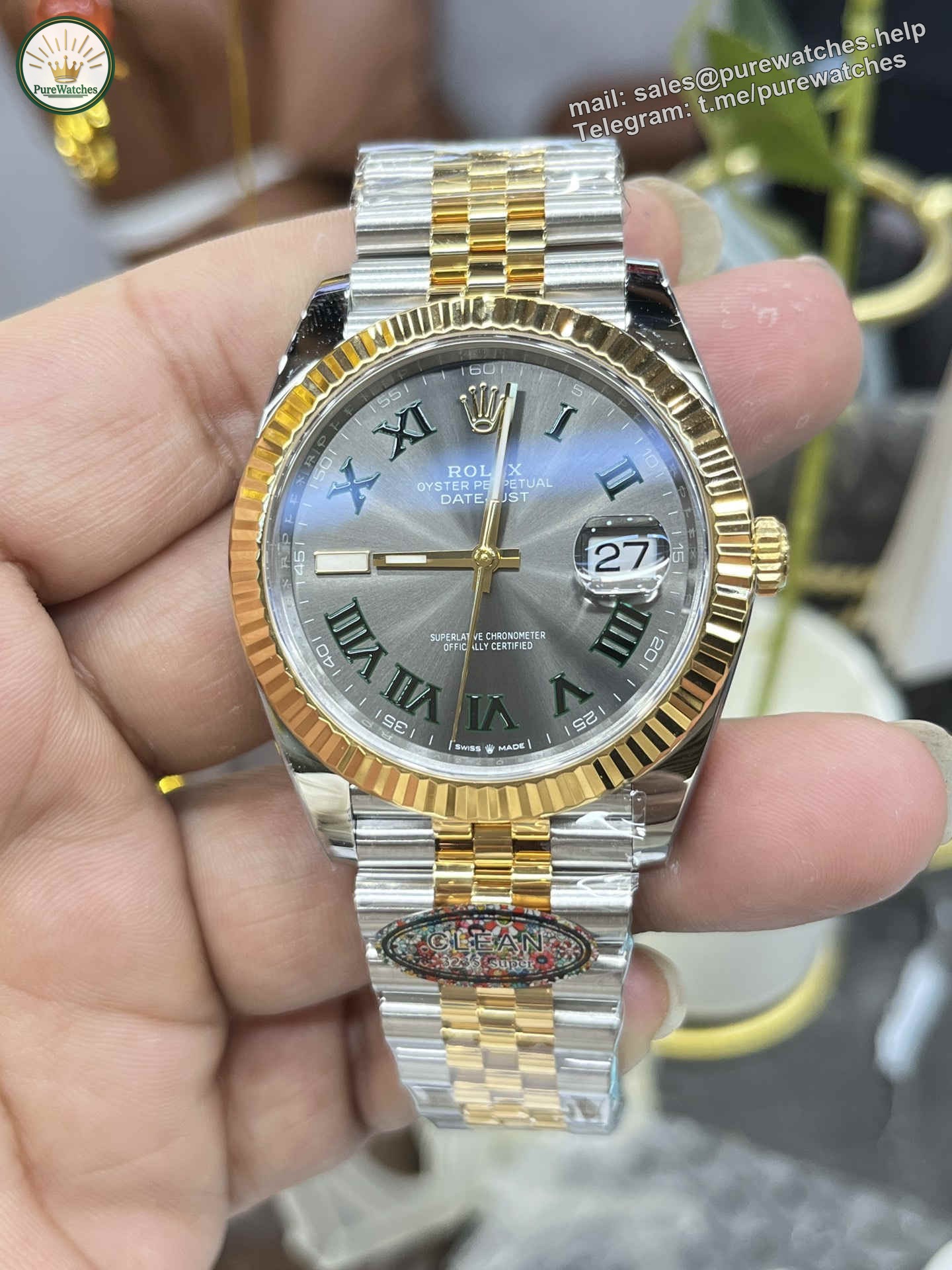 Clean Factory 126333-0019 – Two-Tone Datejust 41 Wimbledon Dial - Image 4