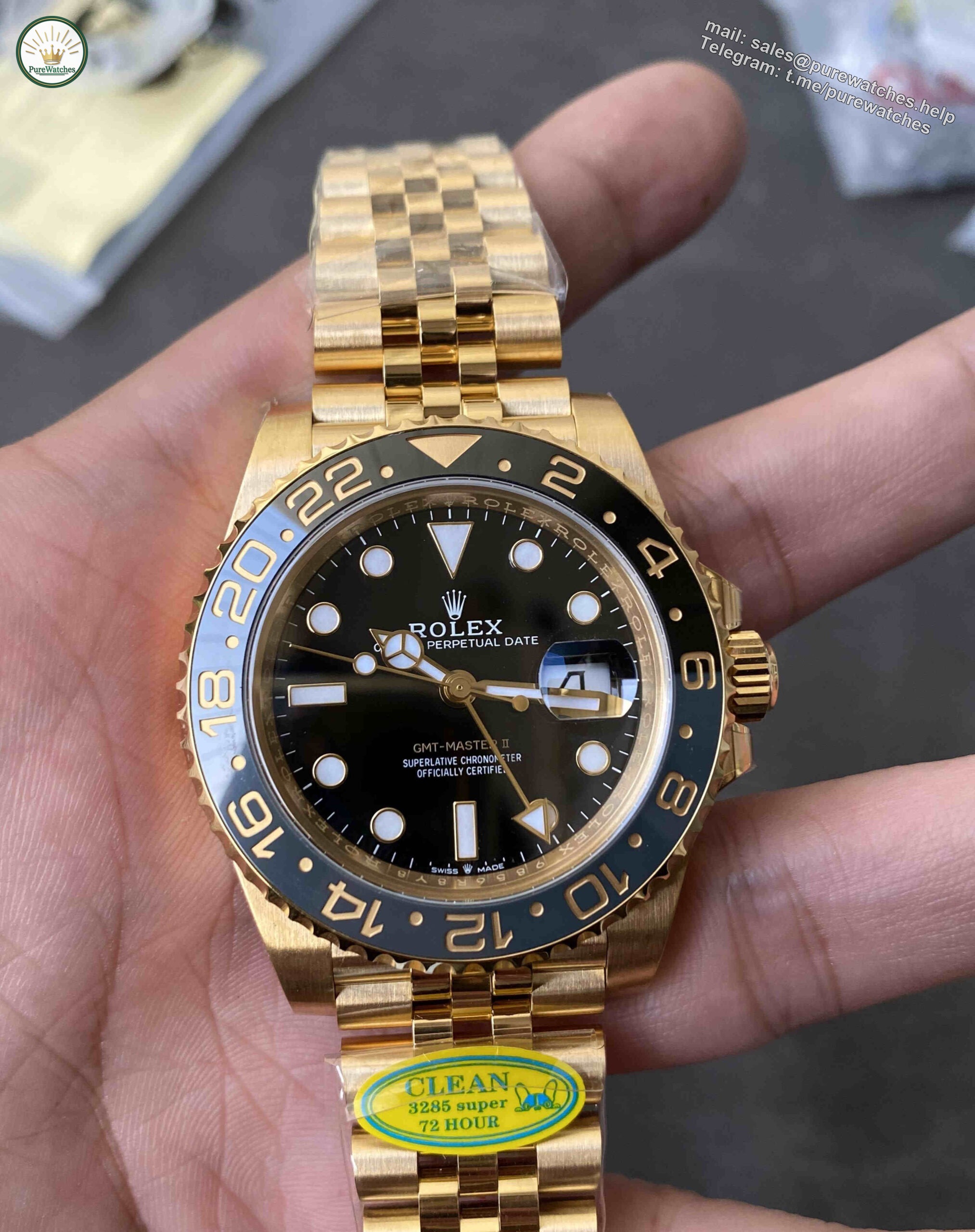 Clean Factory 126718GRNR Yellow Gold GMT-Master II Replica - Image 5