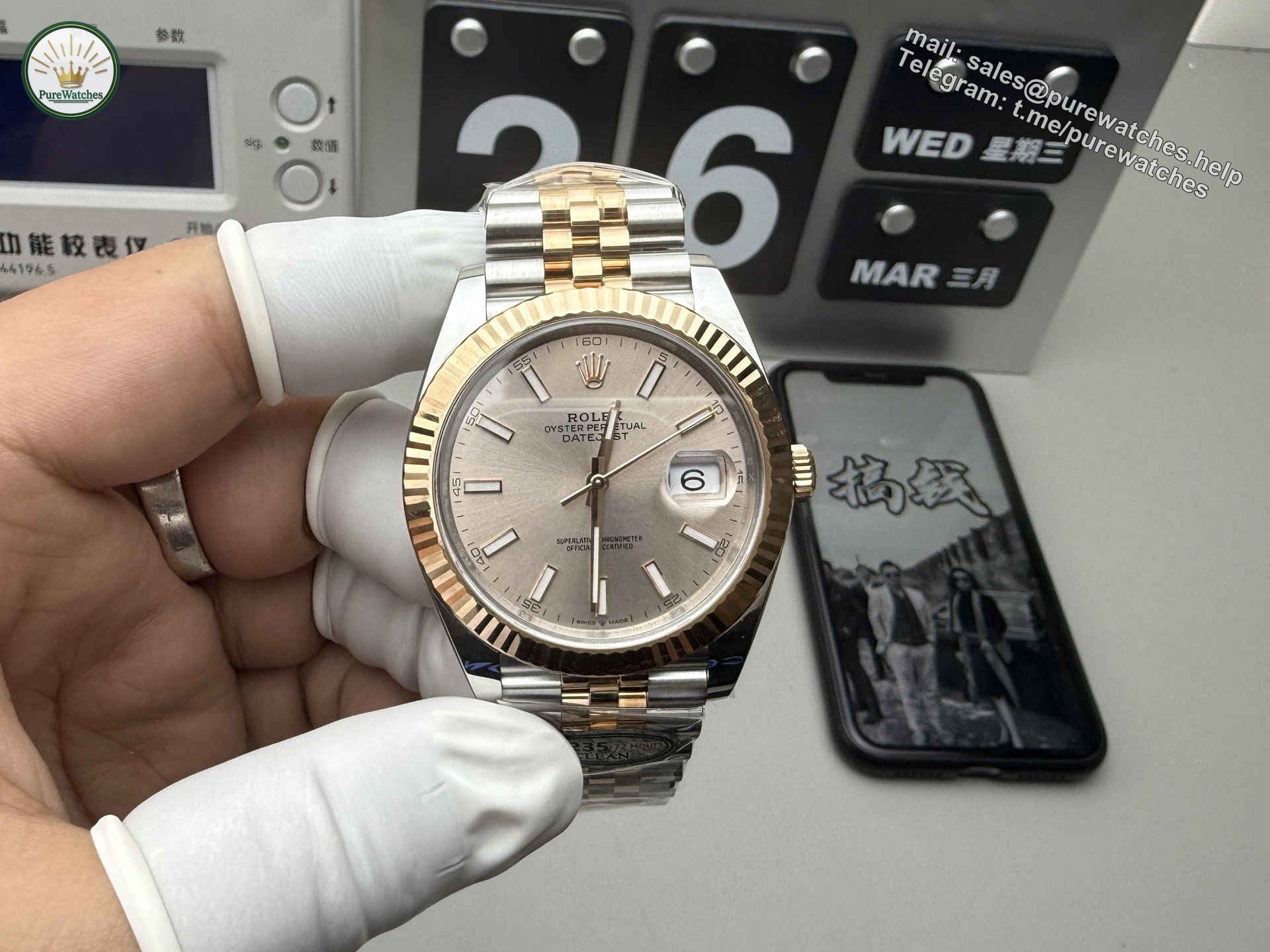 Clean Factory Datejust 126331 – Rose Gold & Steel 41mm Pink Dial Replica Watch