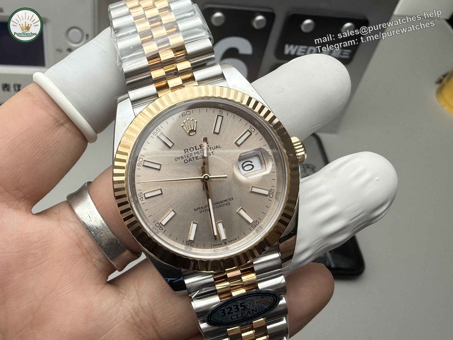 Clean Factory Datejust 126331 – Rose Gold & Steel 41mm Pink Dial Replica Watch - Image 5