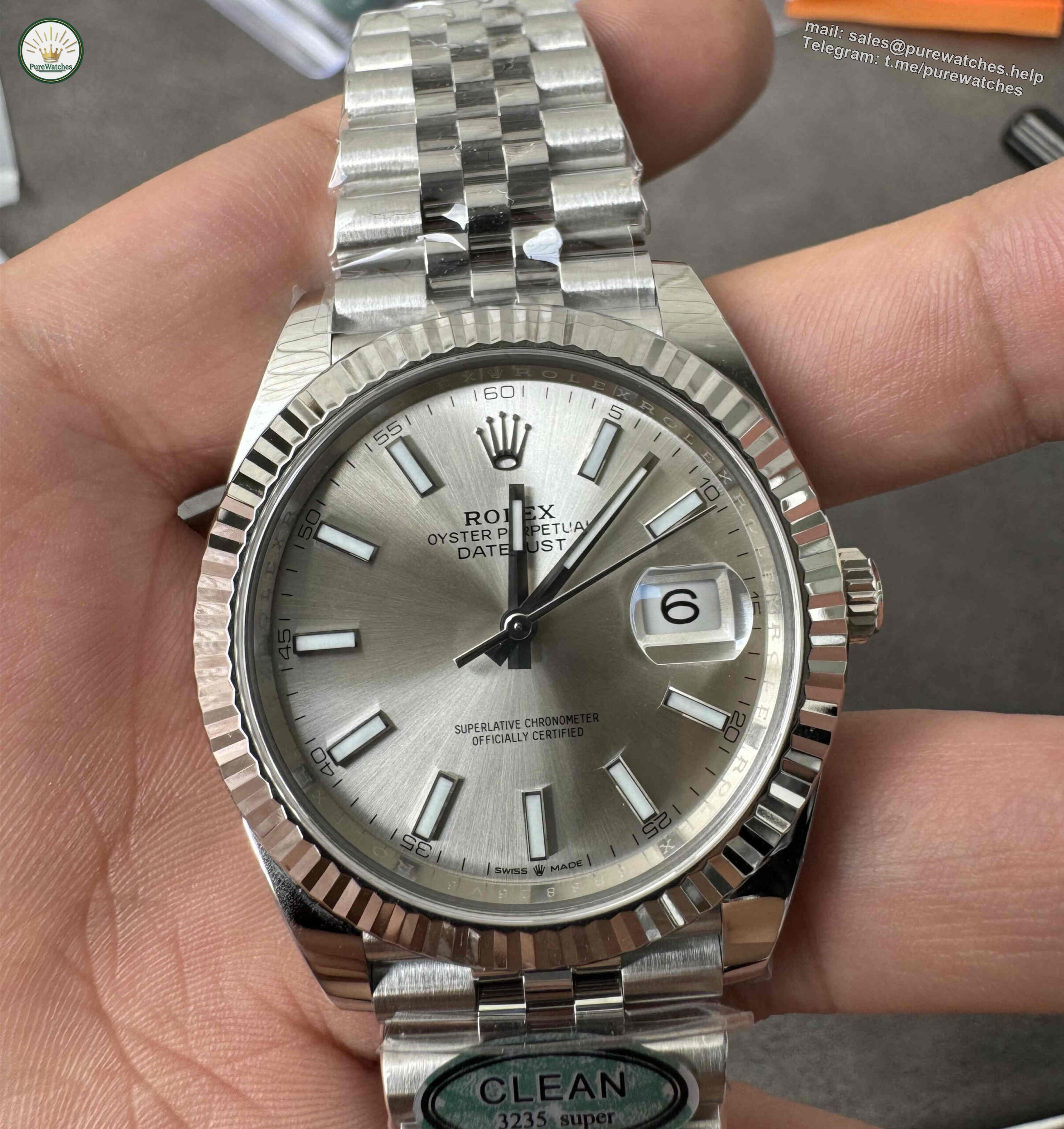 Clean Factory Datejust 126334 Silver Dial – 41mm, 3235 Movement, 904L Steel