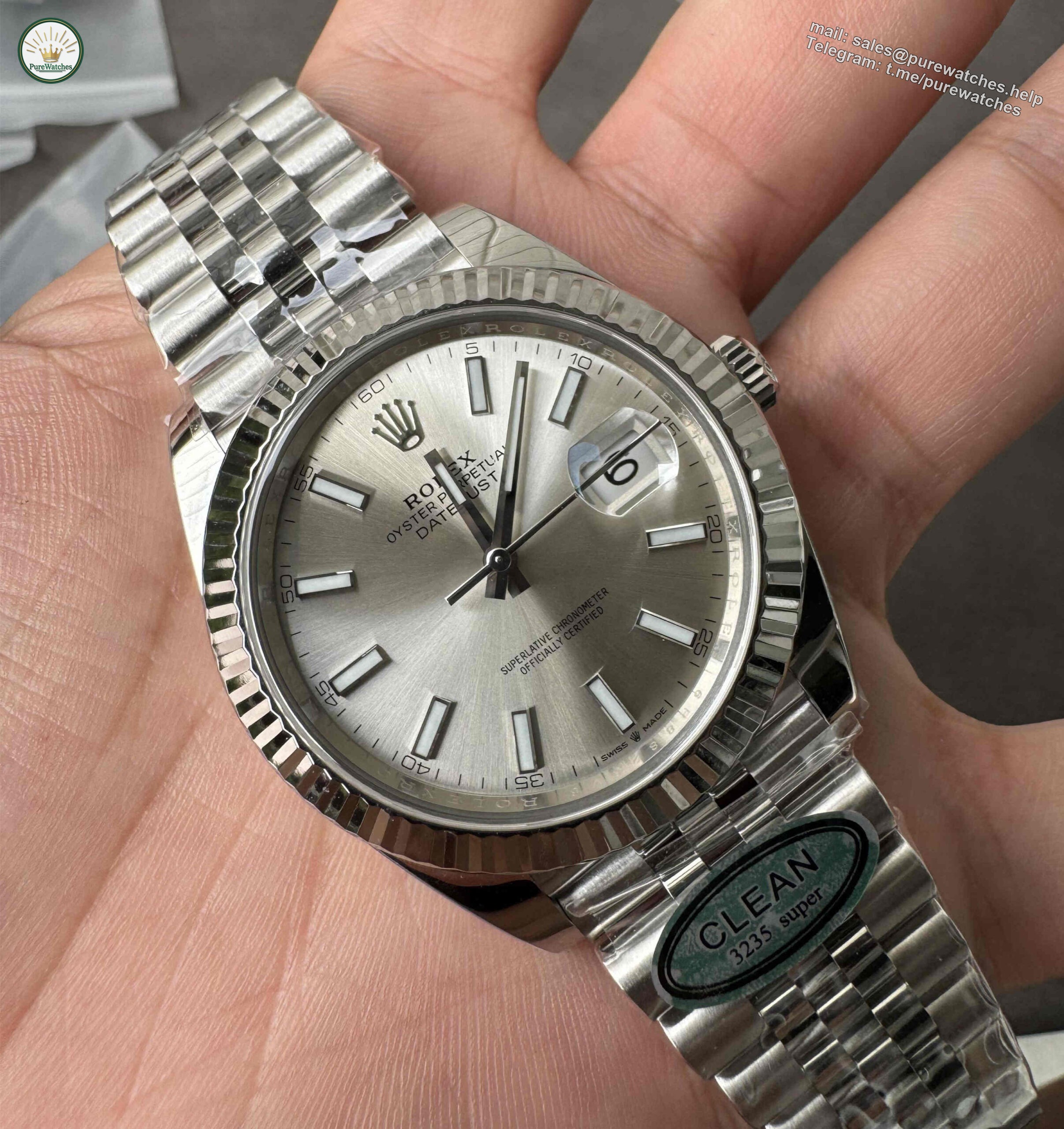 Clean Factory Datejust 126334 Silver Dial – 41mm, 3235 Movement, 904L Steel - Image 7