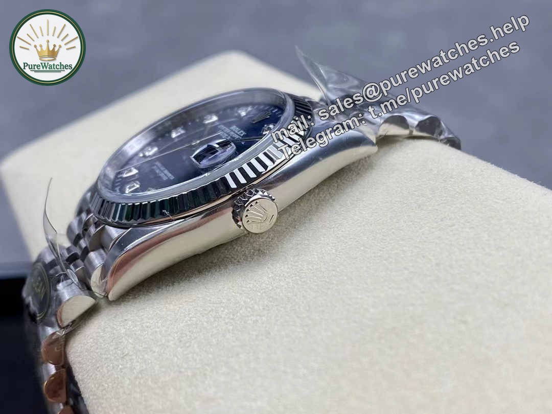Clean Factory Datejust 36 126234 – Blue Tapestry Dial with Super Clone 3235 - Image 6