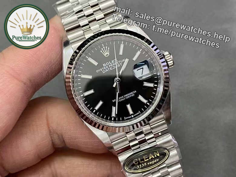 Clean Factory Datejust 36 126234 – 36mm Black Dial Rolex Clone - Image 2