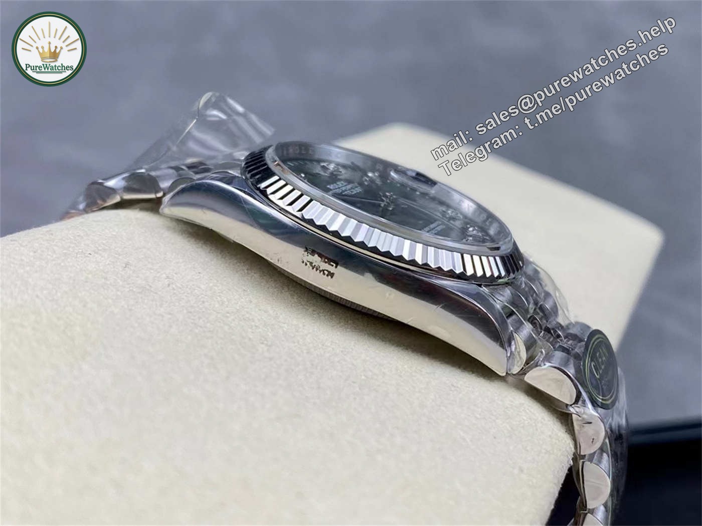 Clean Factory Datejust 36 Palm Motif Dial (Green) – VR3235 Movement - Image 7