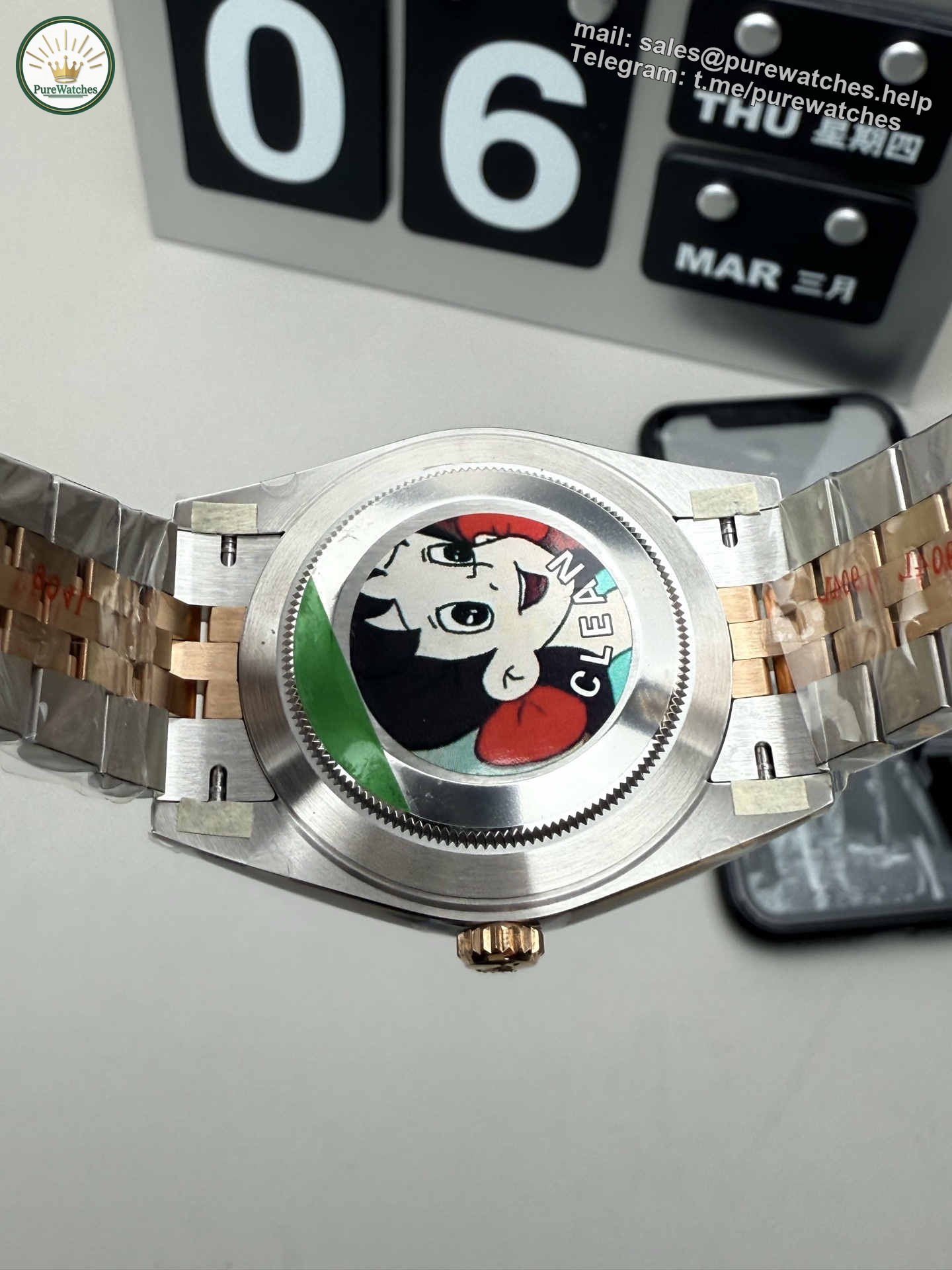 Clean Factory Datejust 41 126333 Rose Gold & Steel Green Roman Dial Super Clone 3235 - Image 2