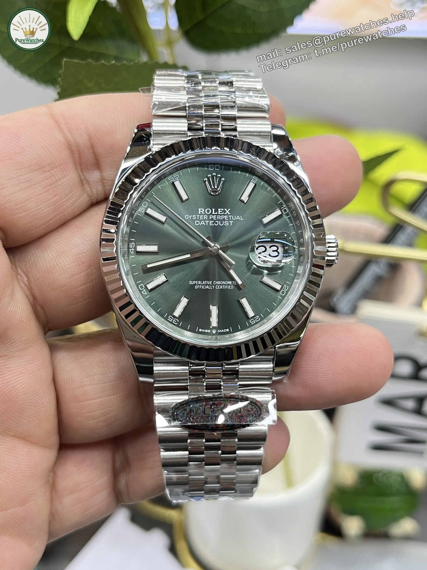 Clean Factory Datejust 41 126334 – Mint Green Dial 41mm