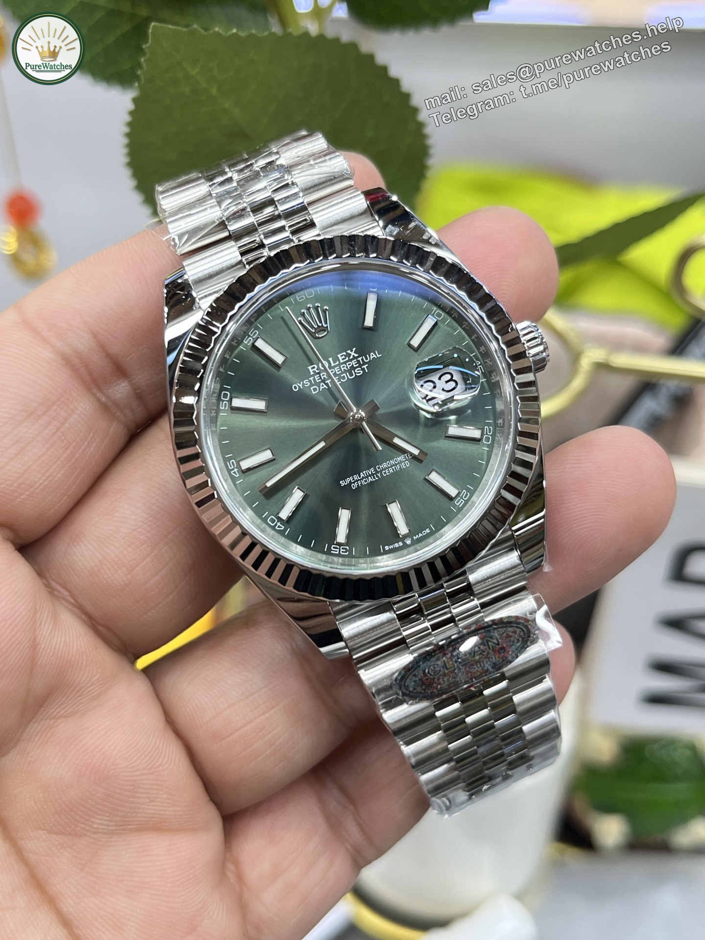 Clean Factory Datejust 41 126334 – Mint Green Dial 41mm - Image 3