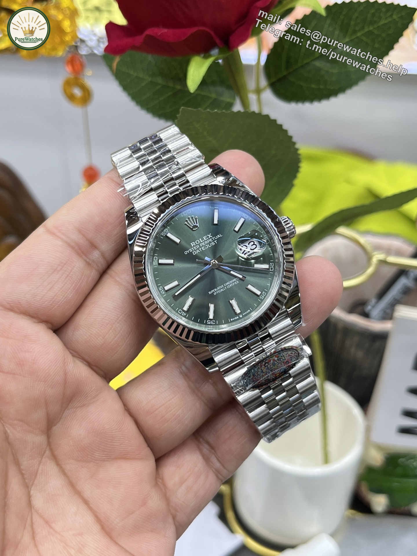 Clean Factory Datejust 41 126334 – Mint Green Dial 41mm - Image 2