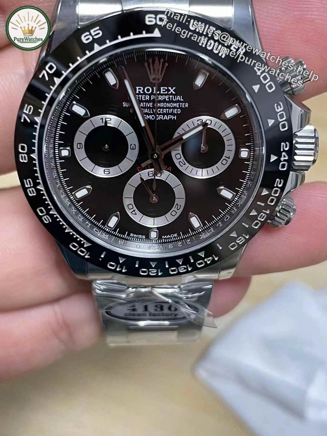 Clean Factory Daytona 116500LN Black Ceramic Replica | 4130 Movement - Image 4