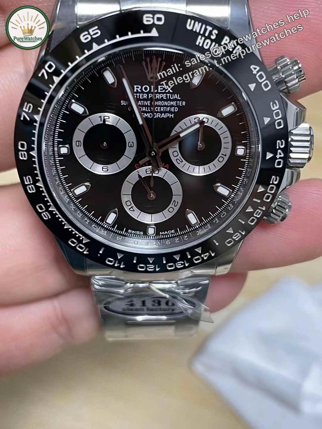 Clean Factory Daytona 116500LN Black Ceramic Replica | 4130 Movement - Image 4