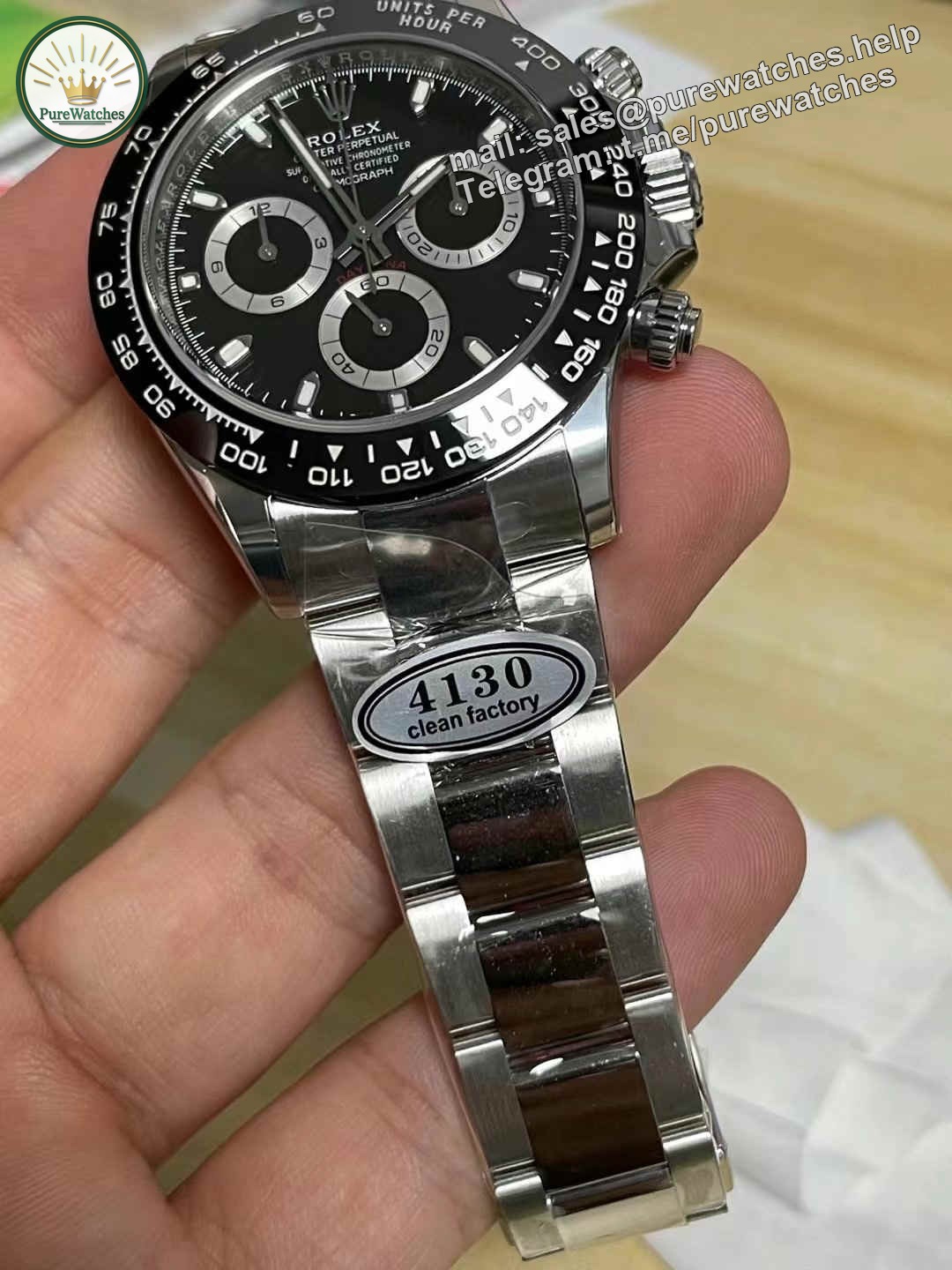 Clean Factory Daytona 116500LN Black Ceramic Replica | 4130 Movement - Image 6