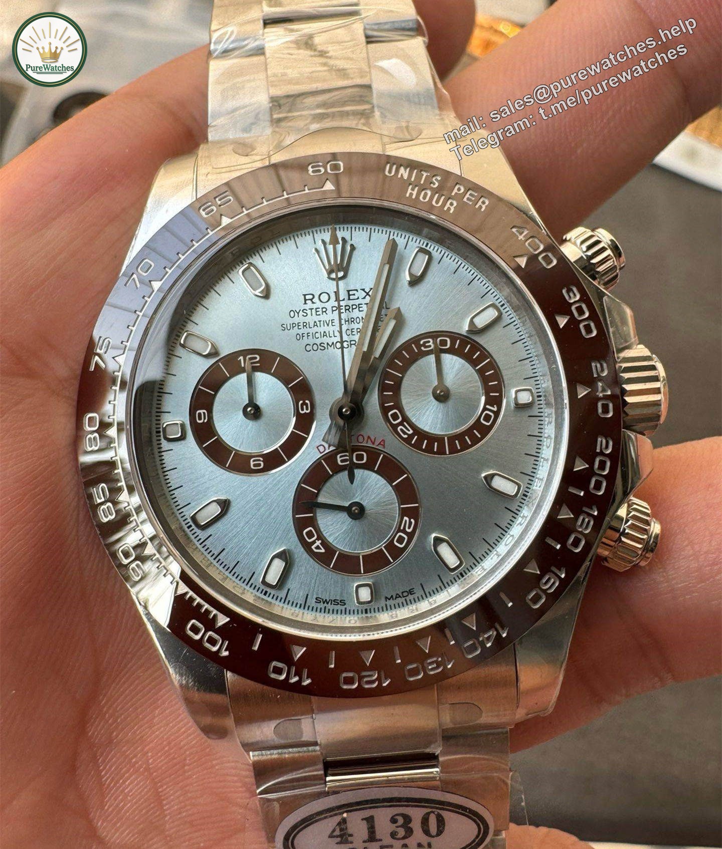 Clean Factory Daytona 116506 Middle East Dial �C Ice Blue Arabic Dial 4130 Super Clone