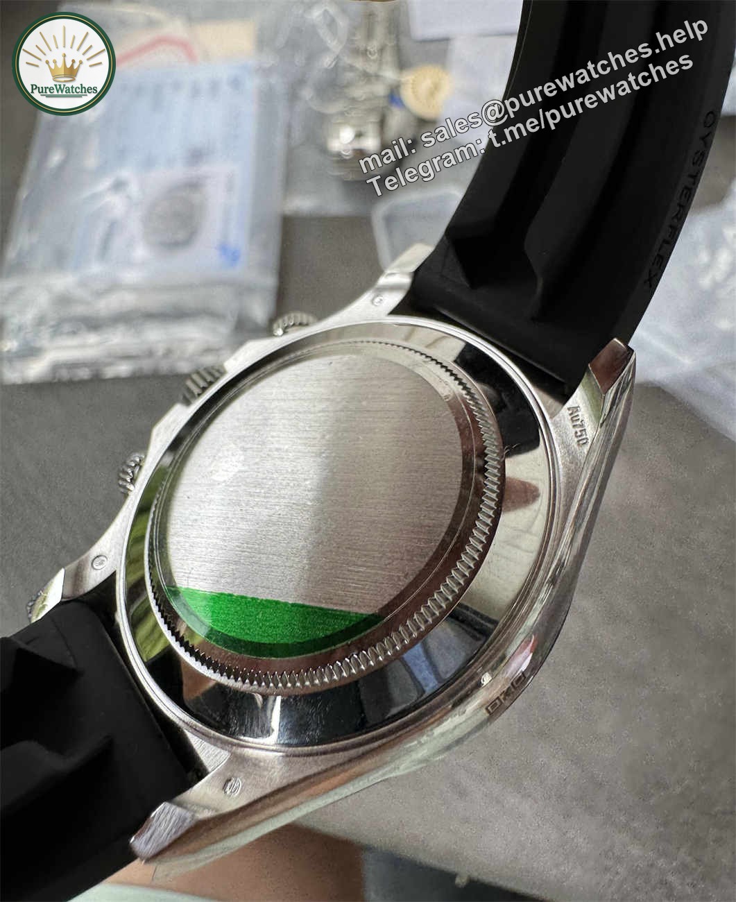 Clean Factory Daytona 4130 Meteorite Dial Replica (Grey Oysterflex RB Style) - Image 7