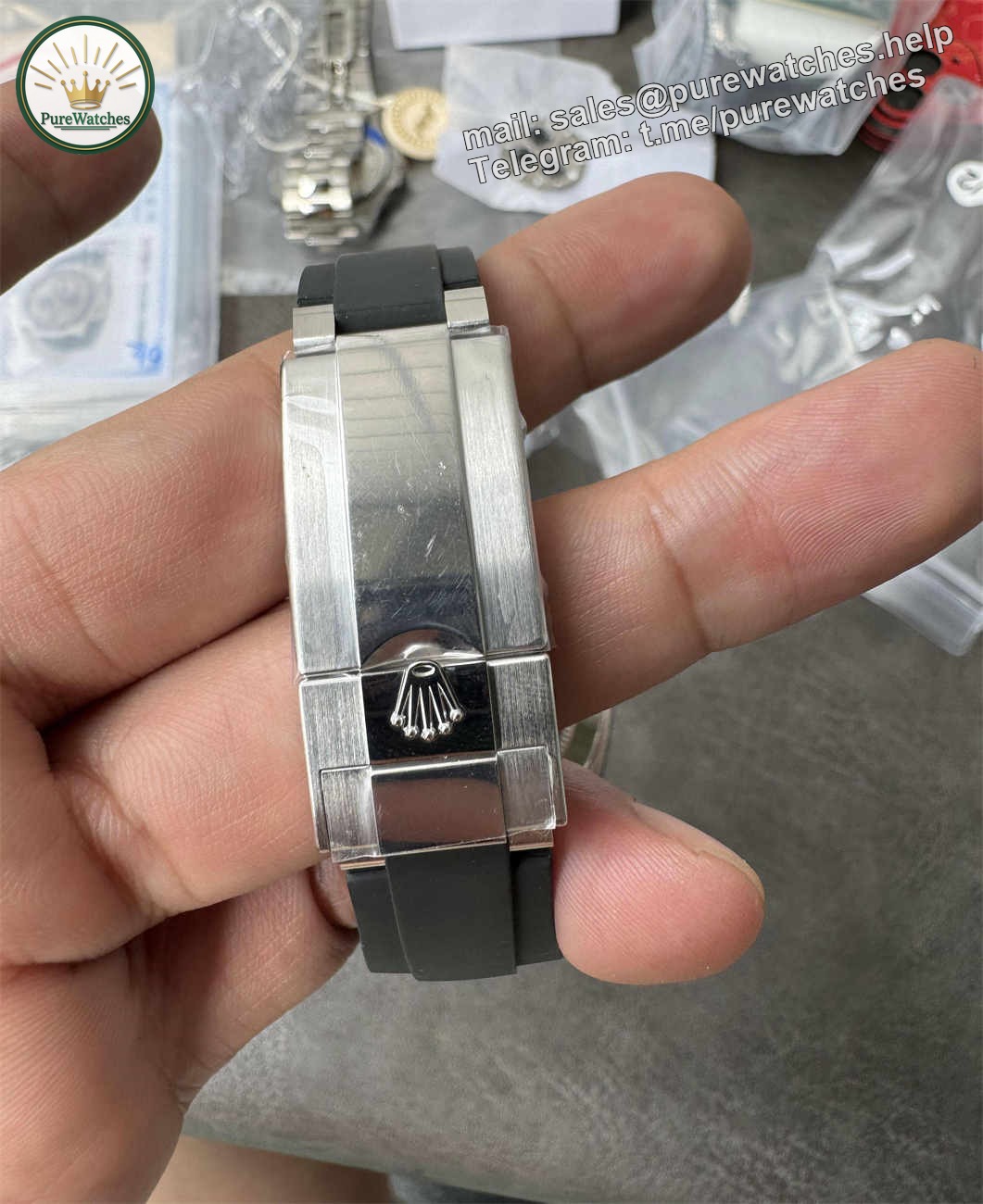 Clean Factory Daytona 4130 Meteorite Dial Replica (Grey Oysterflex RB Style) - Image 9