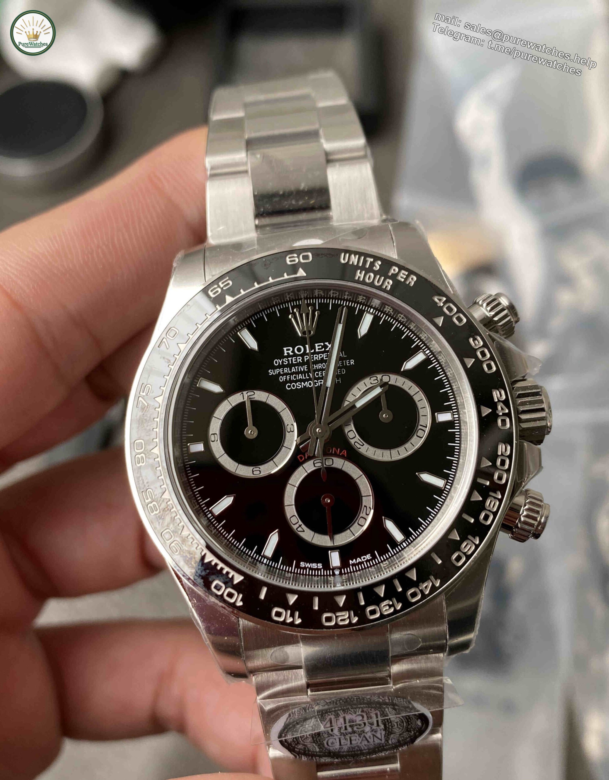Clean Factory Daytona Black Ceramic 4131 �C Full Black Rolex Daytona Clone - Image 4