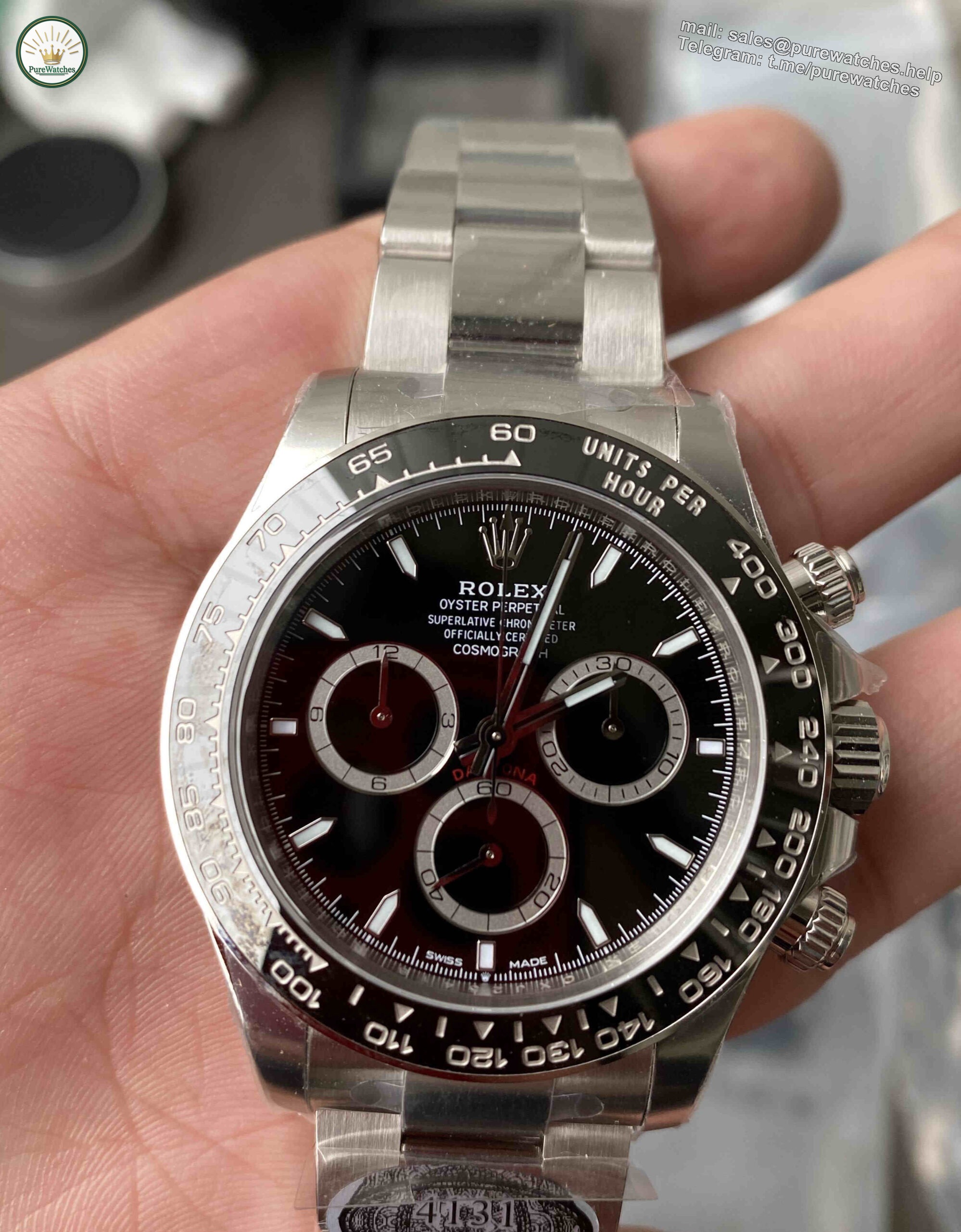 Clean Factory Daytona Black Ceramic 4131 �C Full Black Rolex Daytona Clone - Image 5