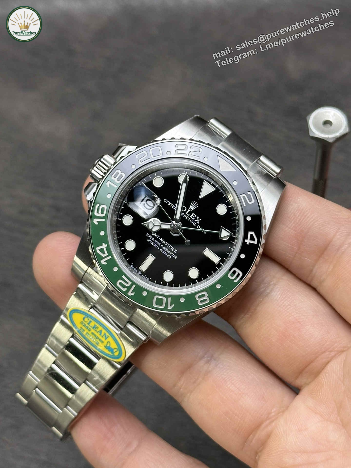 Clean Factory GMT Master II 126720VTNR – Premium Sprite Left-Handed 3285 Movement Replica - Image 4