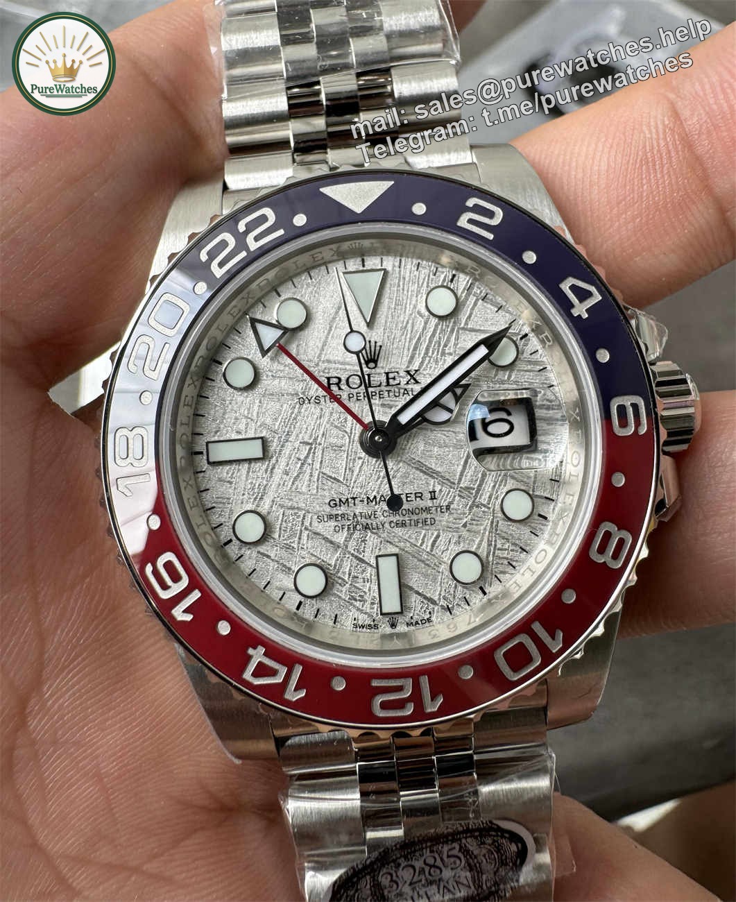 Clean Factory GMT?Master II Meteorite Dial Replica ?C V3 Pepsi Bezel 40mm