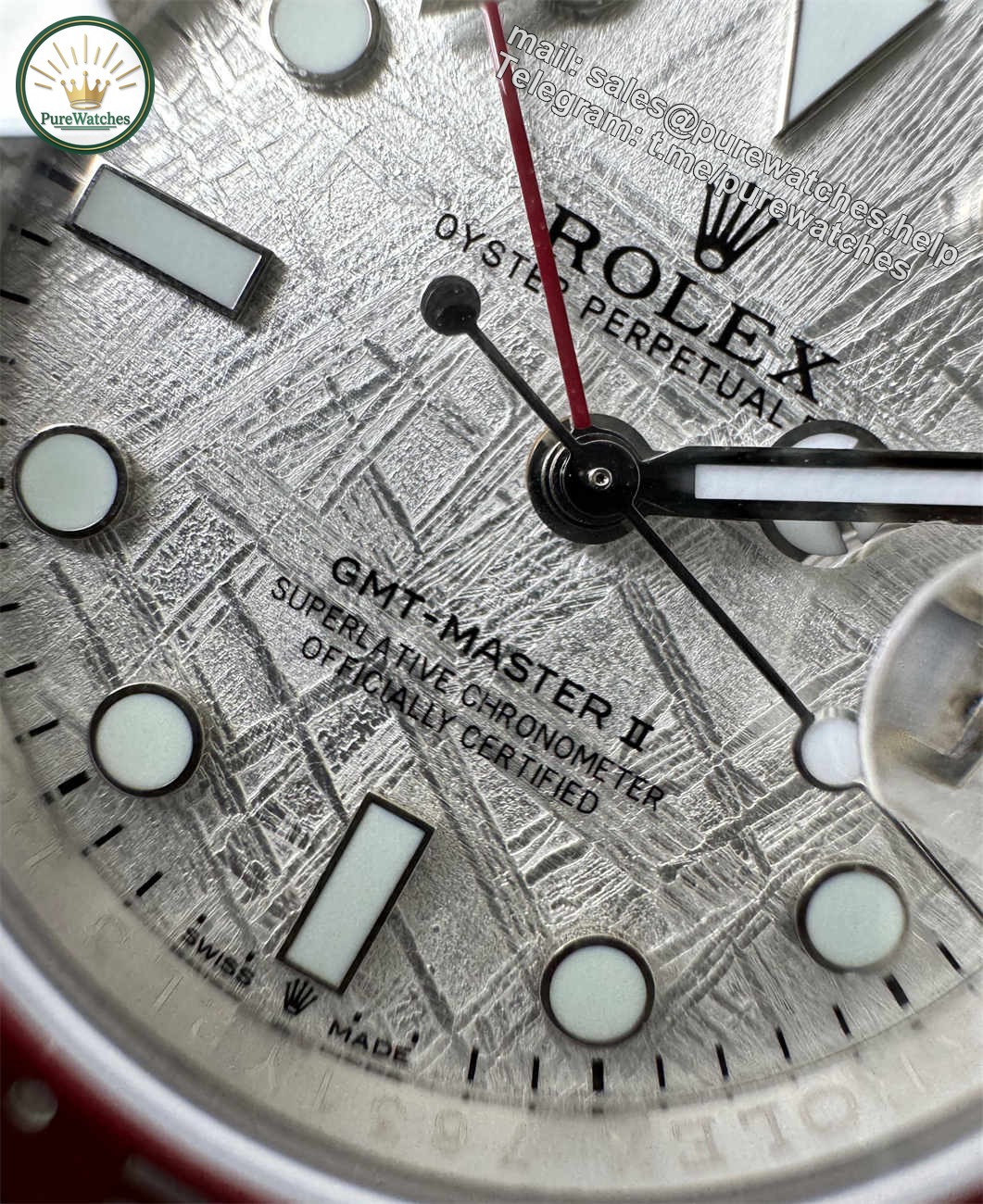 Clean Factory GMT?Master II Meteorite Dial Replica ?C V3 Pepsi Bezel 40mm - Image 4