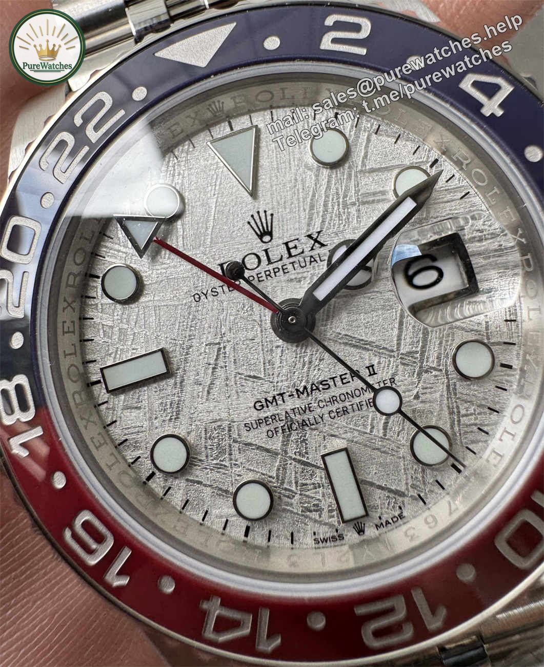 Clean Factory GMT?Master II Meteorite Dial Replica ?C V3 Pepsi Bezel 40mm - Image 8