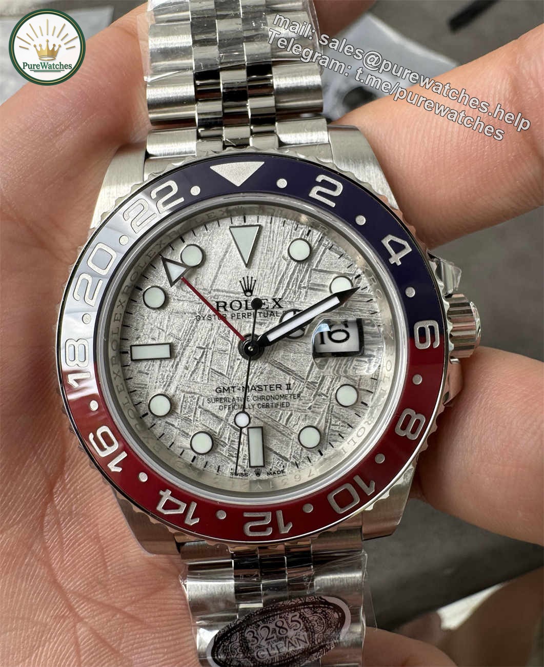 Clean Factory GMT?Master II Meteorite Dial Replica ?C V3 Pepsi Bezel 40mm - Image 3