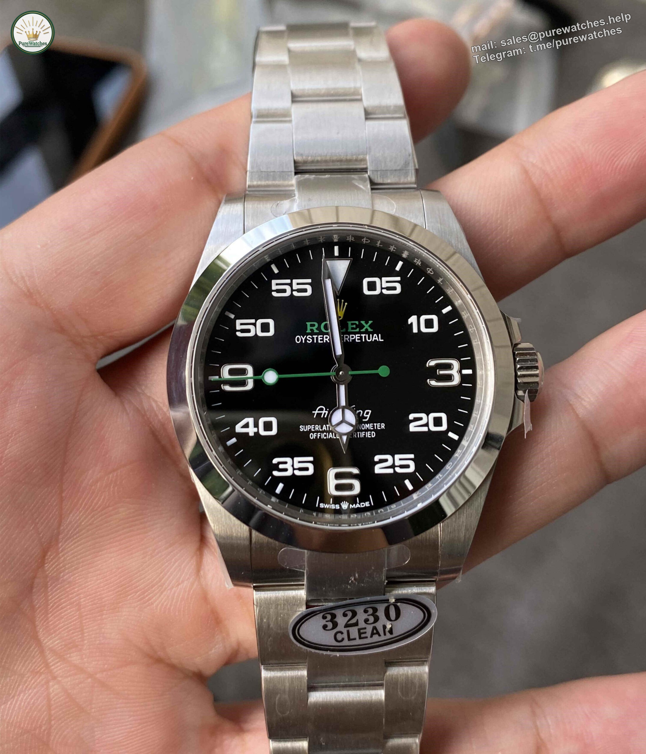 Clean Factory Rolex Air-King 3230 – Premium 40mm Air-King Replica in 904L Steel