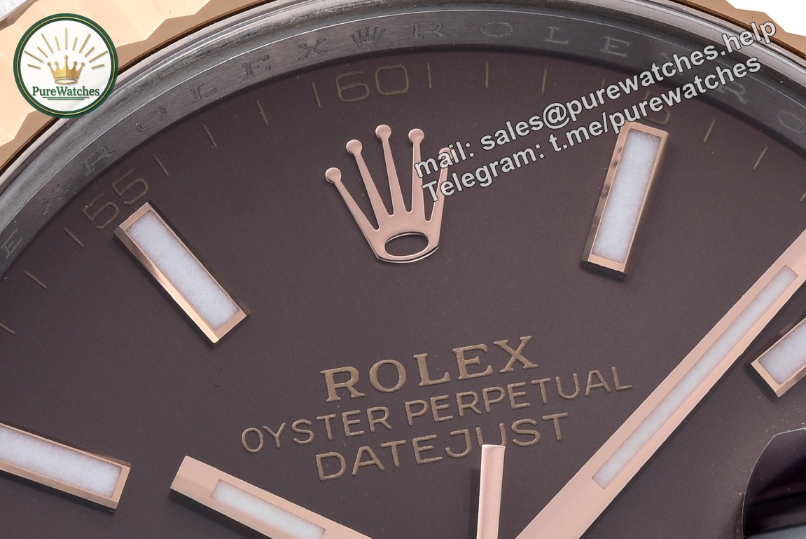 Clean Factory Rolex Datejust 41 126331 Chocolate Dial Rose Gold Super Clone 3235 - Image 7