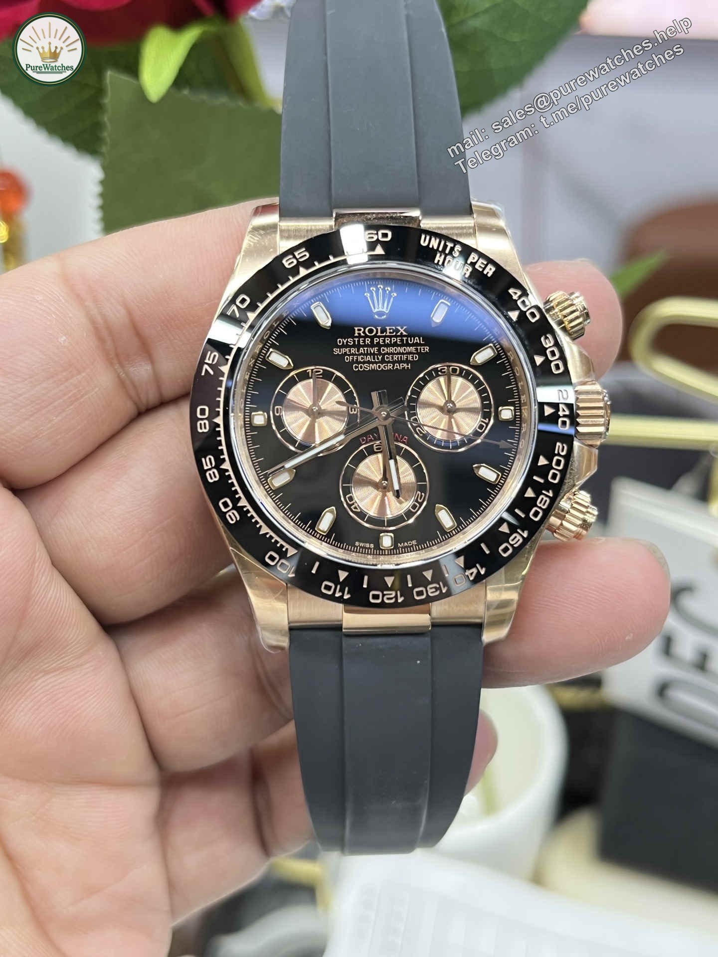 Clean Factory Rolex Daytona 116515LN?C Everose Gold Chronograph Replica