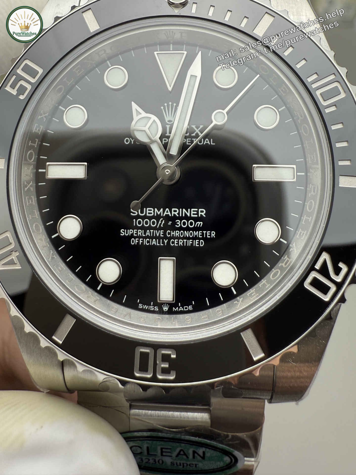 Clean Factory Rolex Submariner 124060 Replica – No Date 40mm Submariner with 3230 Movement - Image 8