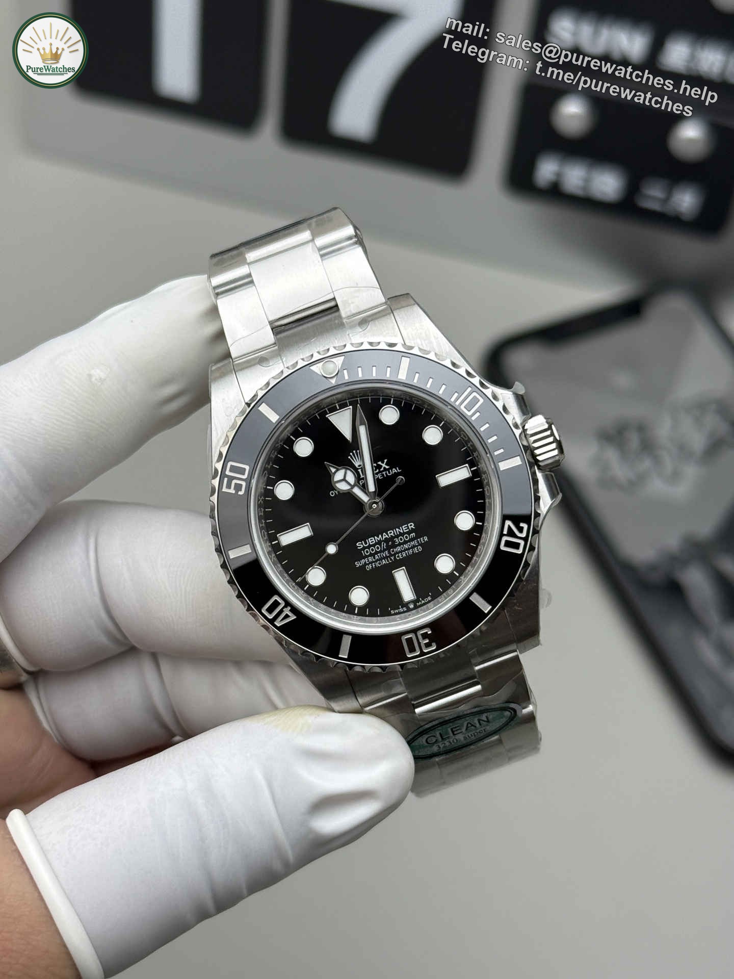 Clean Factory Rolex Submariner 124060 Replica – No Date 40mm Submariner with 3230 Movement - Image 9