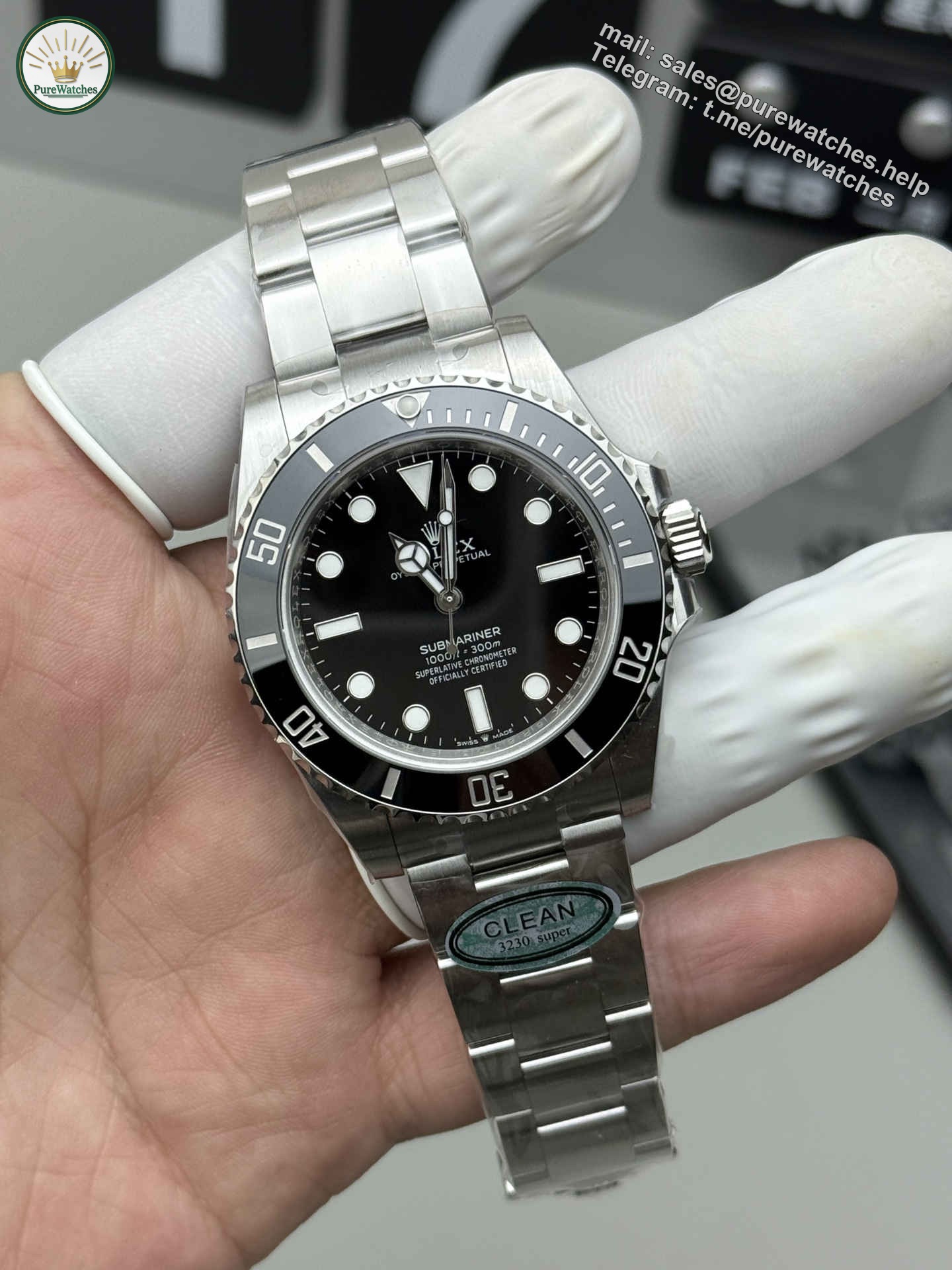 Clean Factory Rolex Submariner 124060 Replica – No Date 40mm Submariner with 3230 Movement - Image 6