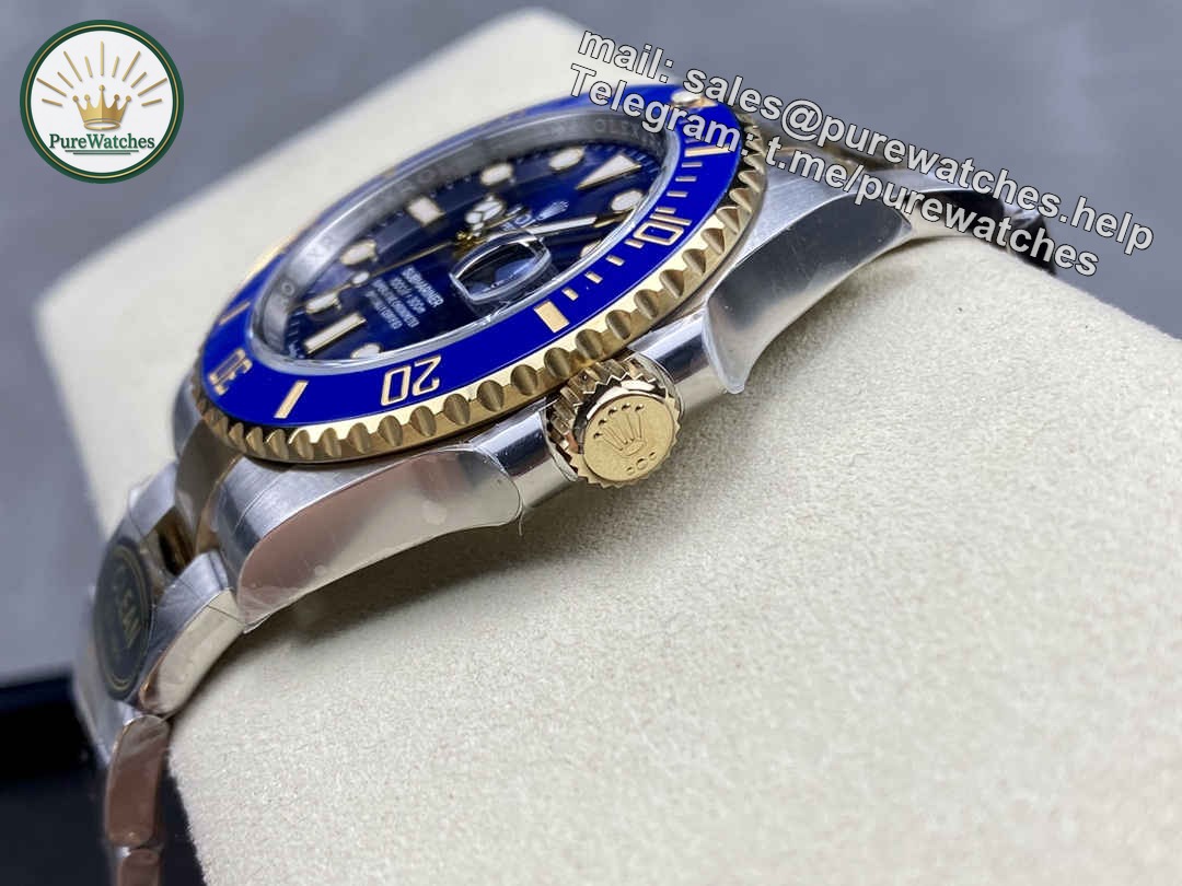 Clean Factory Rolex Submariner 126613LB – 41mm Two-Tone Blue Submariner Replica with 3235 Movement - Image 5