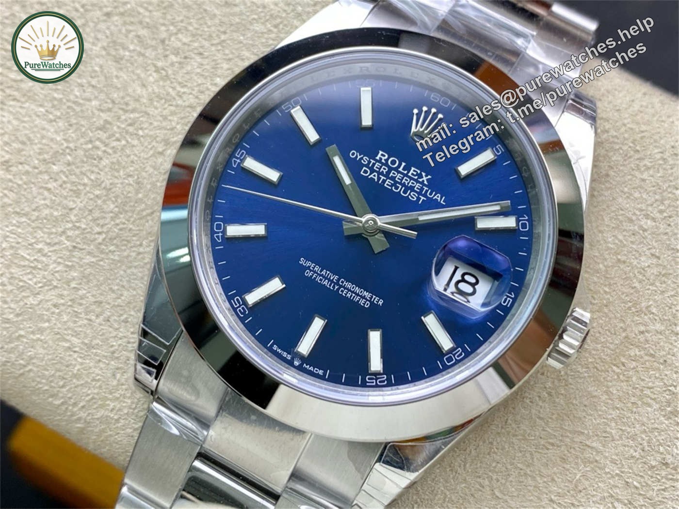 Rolex Datejust 41 Replica 126300 Blue Dial – VS Factory Review - Image 3
