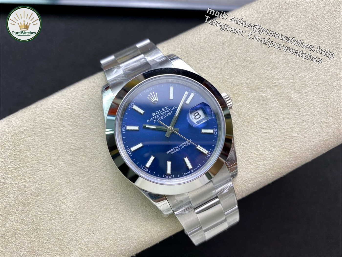 Rolex Datejust 41 Replica 126300 Blue Dial – VS Factory Review - Image 7